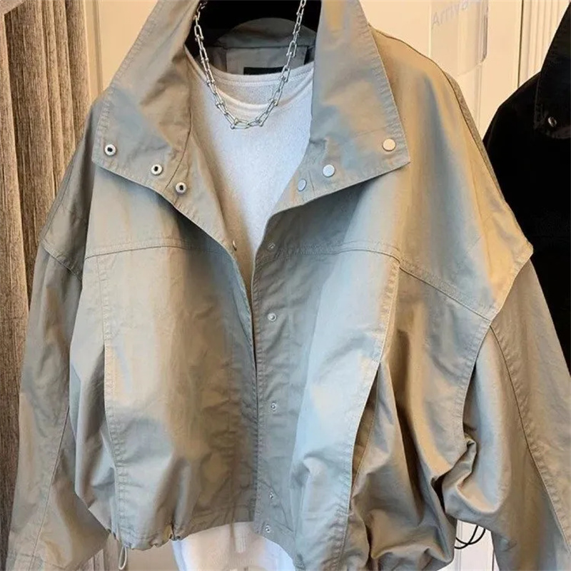 Down Jacket Packable - Manteau coupe-vent plissé à col haut,