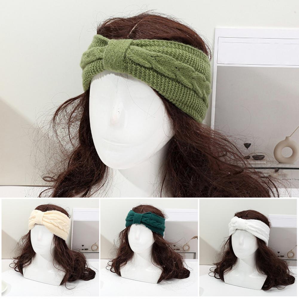 Fleece Ear Warmer Band - Bandeau doublé polaire d'hiver, couleur unie,