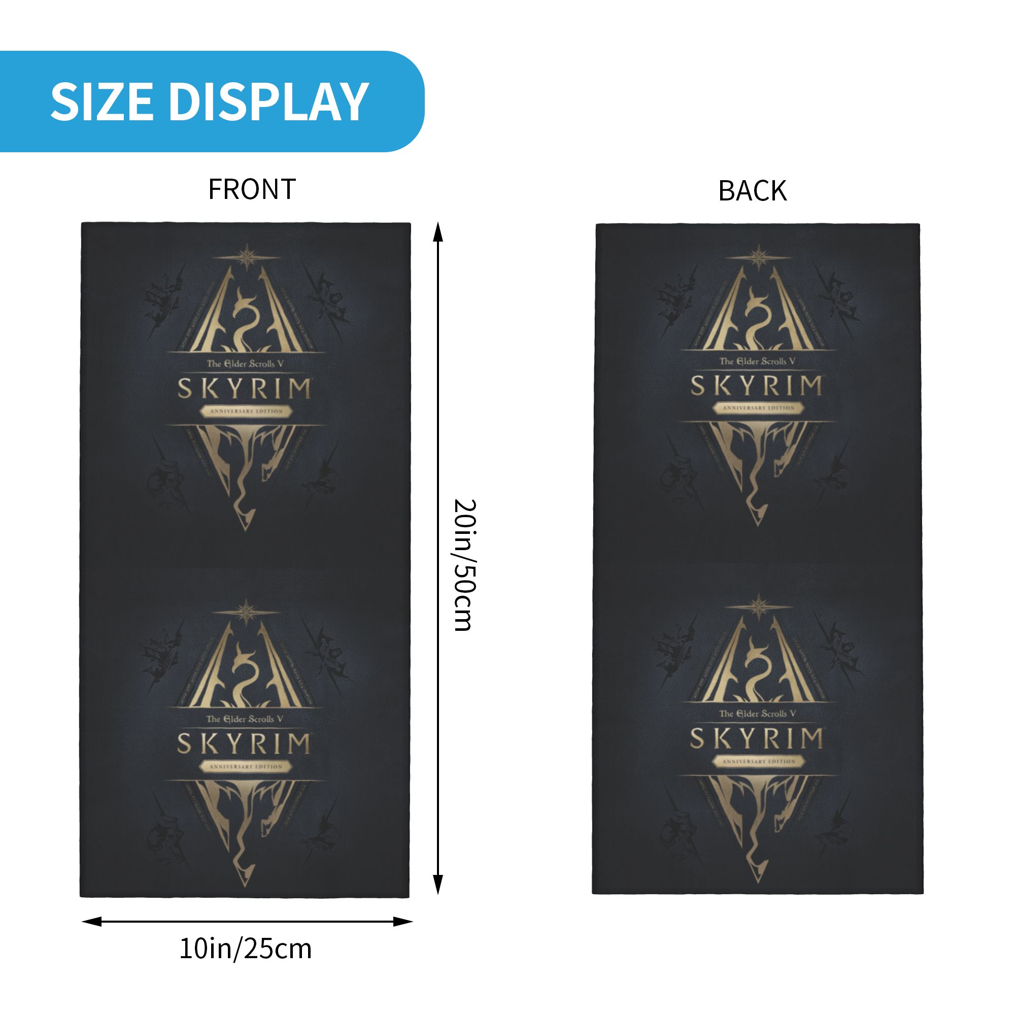 Bandana avec Logo Skyrim perso - Neck Gaiter Fleece avis et prix