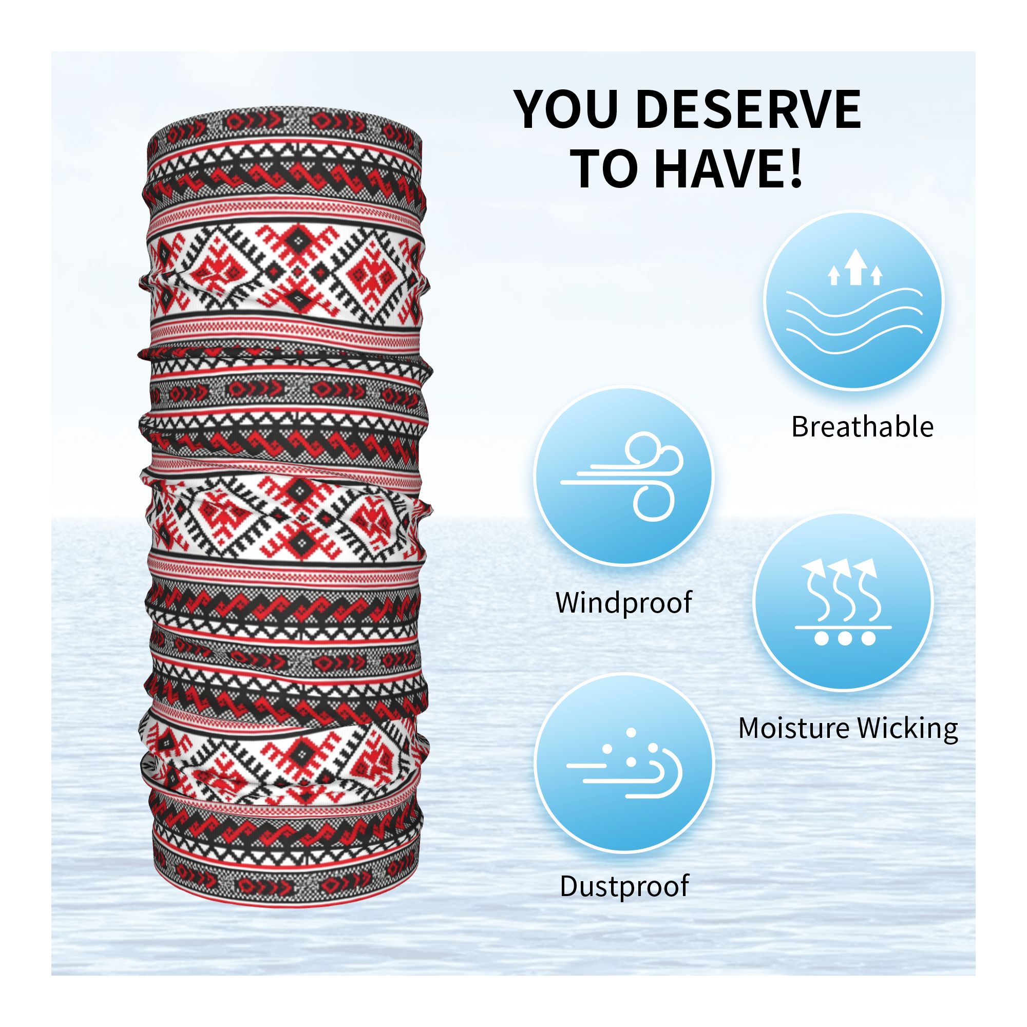 Guêtre de cou brodée Vyshyvank - Neck Gaiter Fleece avis et prix