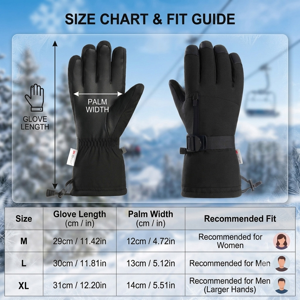 Gants de ski d'hiver pour homm - Snow Glove Insulated avis et prix